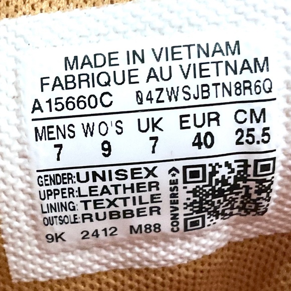 Tan Converse Knee High Lug Sole Boots – Women’s Leather Lace Up Size 9 - Picture 15 of 16